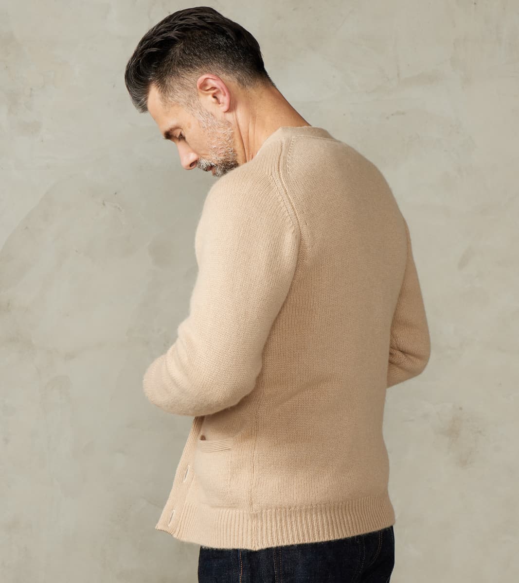 Berkshire Camelhair Cardigan - Ecru