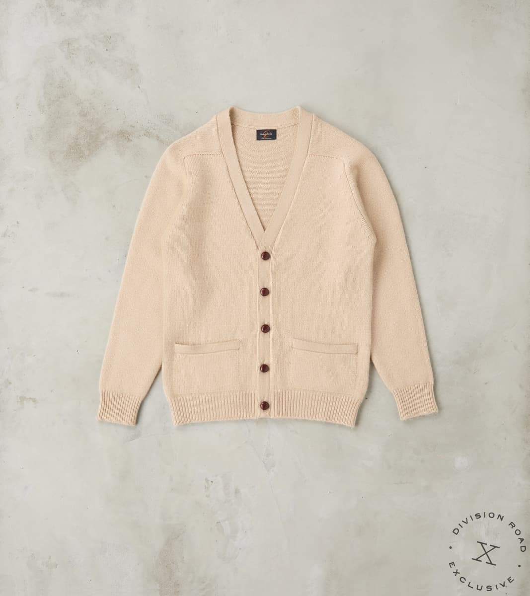 William Lockie x Division Road Berkshire Camelhair Cardigan - Ecru