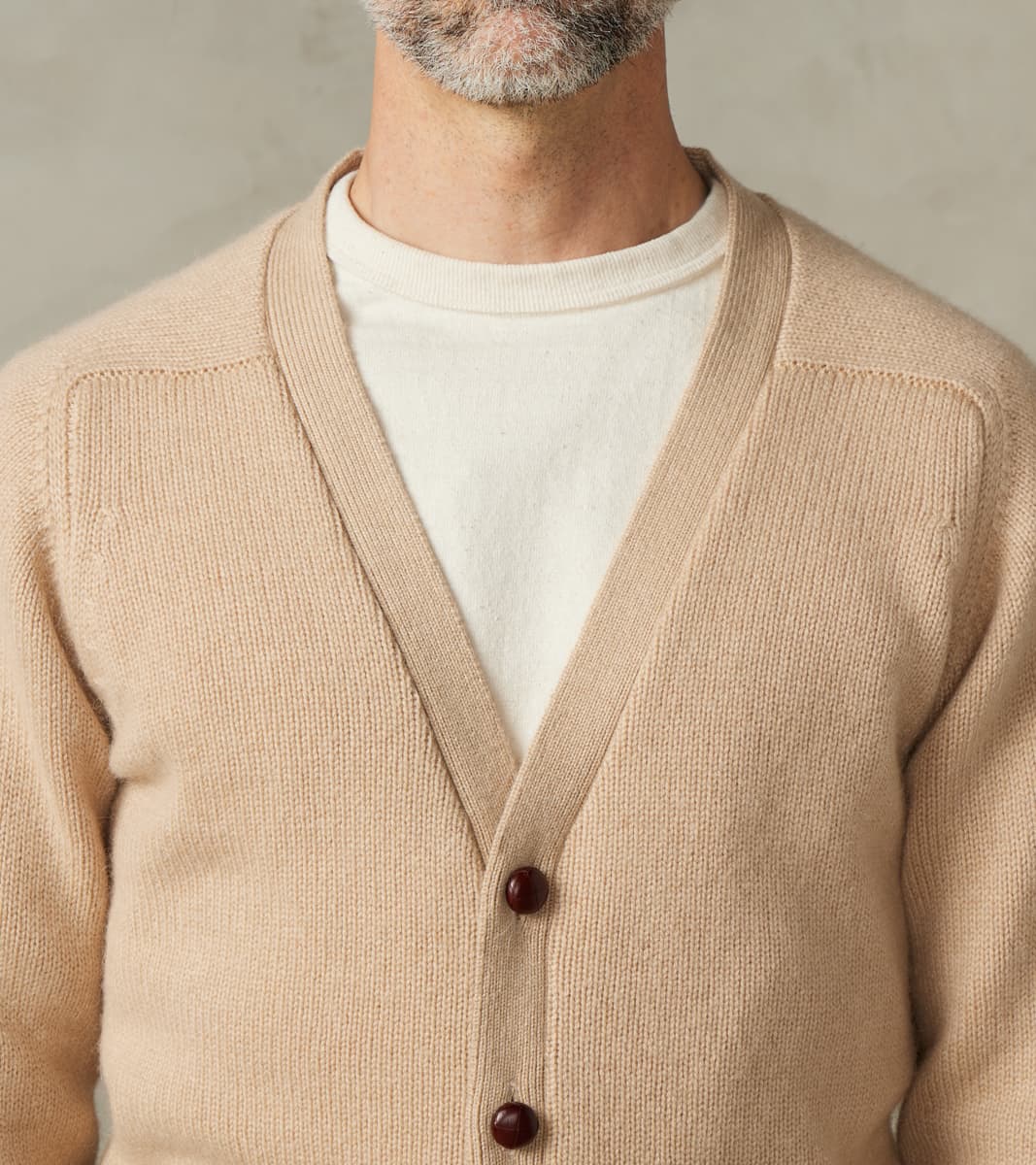 Berkshire Camelhair Cardigan - Ecru