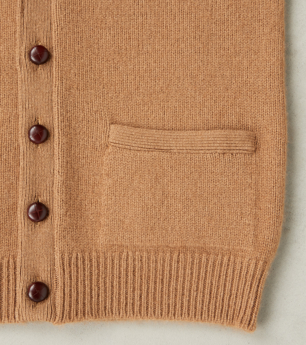 Berkshire Camelhair Cardigan - Natural