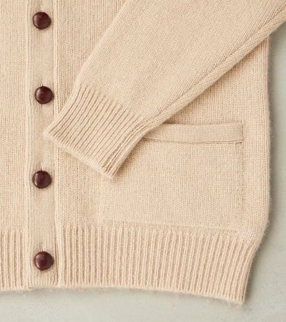 Berkshire Camelhair Cardigan - Ecru