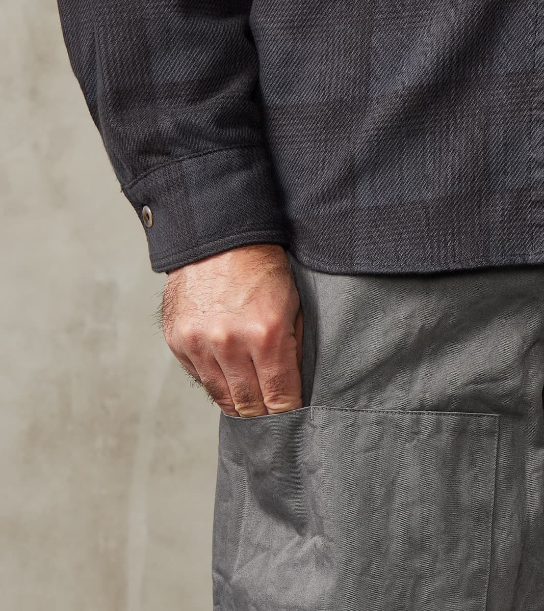 Double Knee Cargo Pants - Supima Cotton Chino Twill - Shii Tree Dorozome