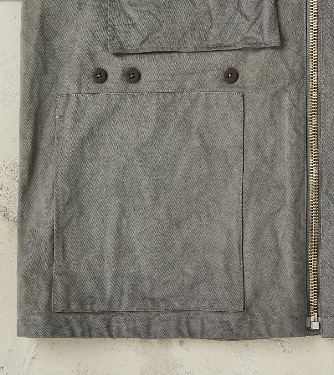 Double Layer Work Jacket - Supima Cotton Chino Twill - Shii Tree Dorozome