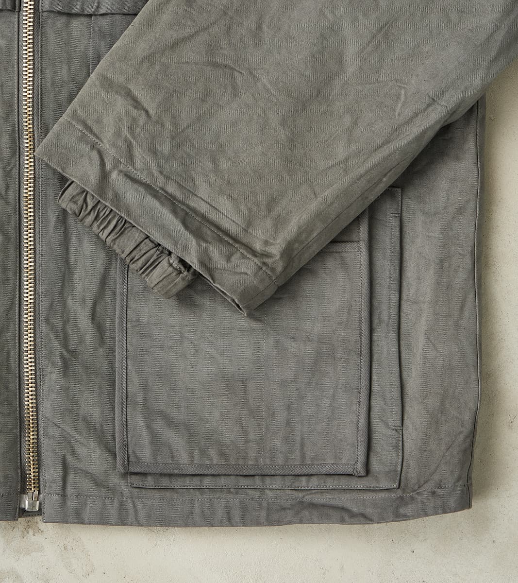 Double Layer Work Jacket - Supima Cotton Chino Twill - Shii Tree Dorozome