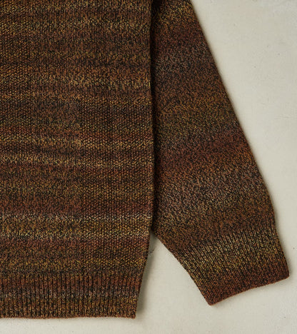 Gradation Loop of Intent Knit Crewneck - Charcoal Brown