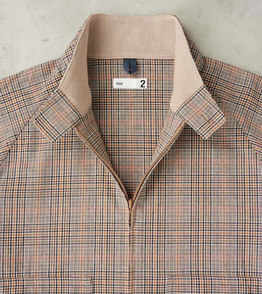 Harrington Jacket - Smoky Plaid Cotton Twill Cloth - Glenplaid