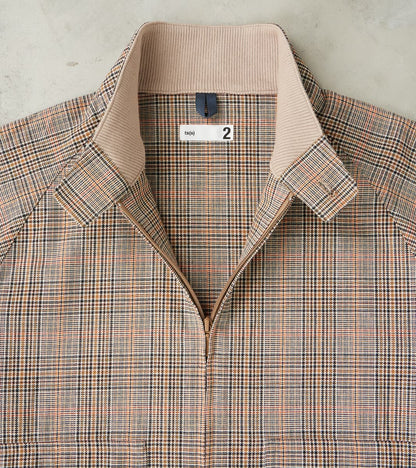 Harrington Jacket - Smoky Plaid Cotton Twill Cloth - Glenplaid