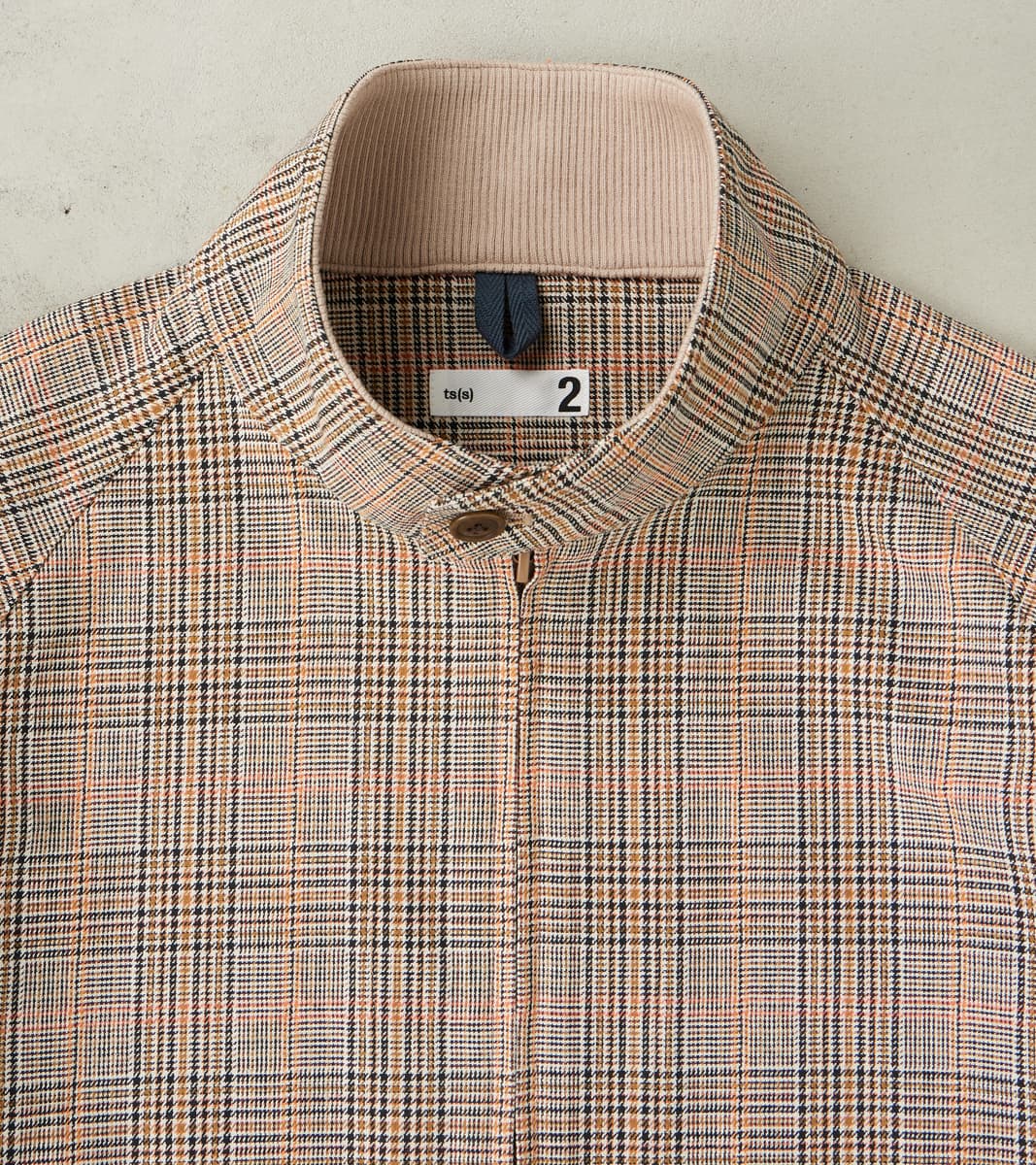 Harrington Jacket - Smoky Plaid Cotton Twill Cloth - Glenplaid