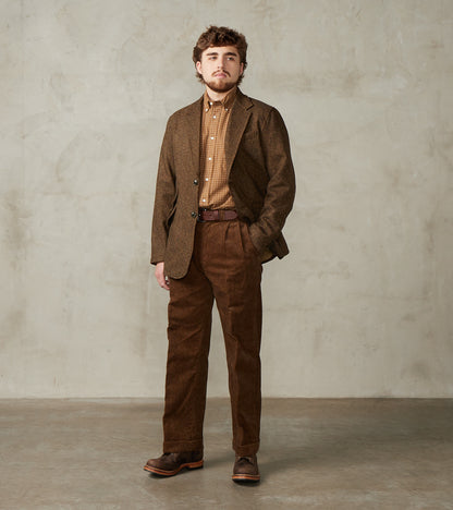 ts(s) Single Breasted 2-Button Jacket - Neps Virgin Wool Tweed Cloth -…