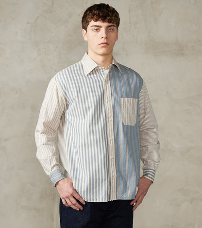 ts(s) Baggy Fit Crazy Shirt - Organic Cotton Oxford Cloth - Blue