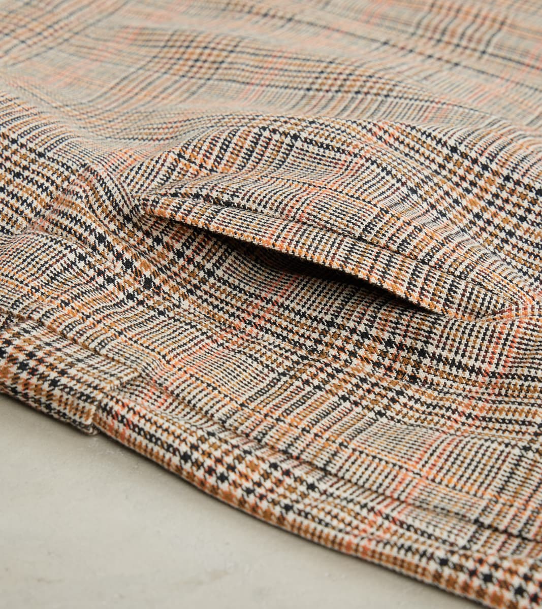 Harrington Jacket - Smoky Plaid Cotton Twill Cloth - Glenplaid