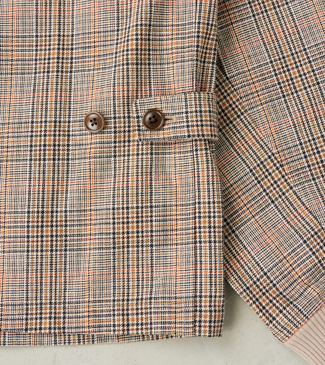 Harrington Jacket - Smoky Plaid Cotton Twill Cloth - Glenplaid