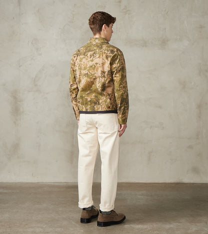 Trucker Jacket - Camo Garment Dye Cotton Cloth - Beige