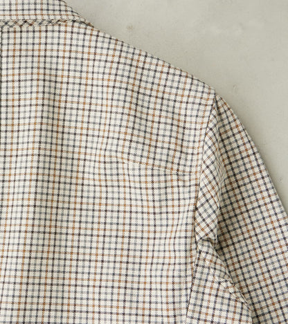 Single Breasted 2-Button Jacket - Smoky Plaid Cotton Twill Cloth - Tattersall