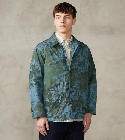 ts(s) Cover All Jacket - Camo Garment Dye Cotton Cloth - Blue