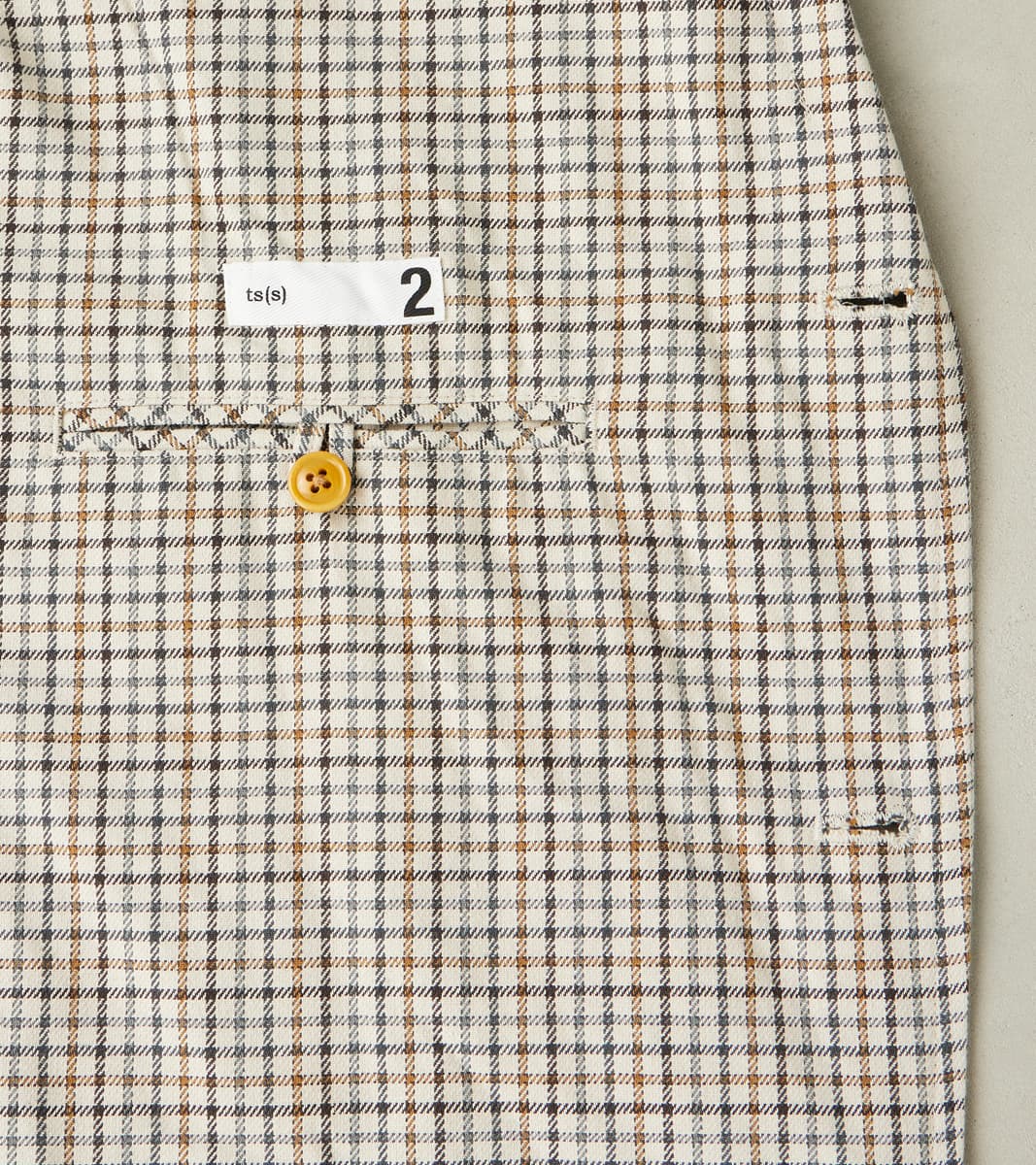 Single Breasted 2-Button Jacket - Smoky Plaid Cotton Twill Cloth - Tattersall
