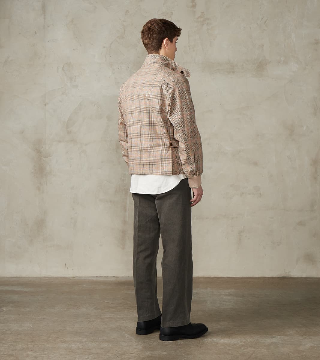 Harrington Jacket - Smoky Plaid Cotton Twill Cloth - Glenplaid