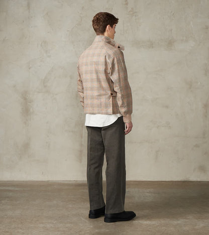 Harrington Jacket - Smoky Plaid Cotton Twill Cloth - Glenplaid