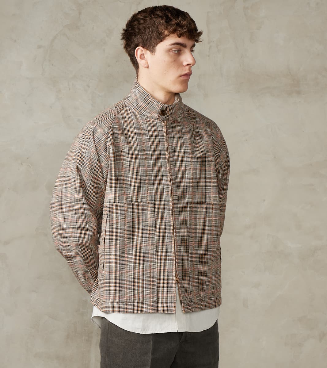 ts(s) Harrington Jacket - Smoky Plaid Cotton Twill Cloth - Glenplaid