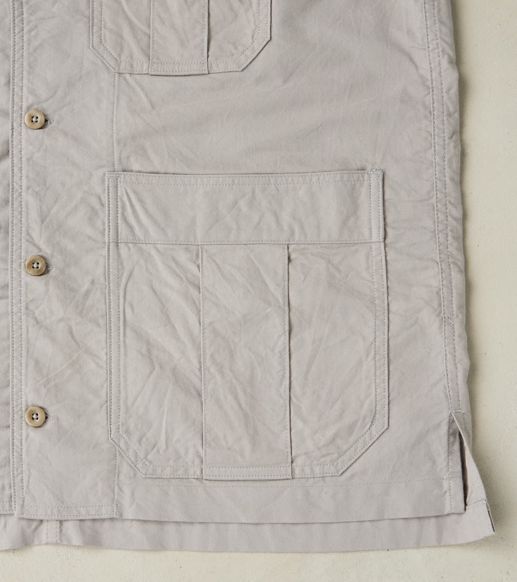 Military Shirt Jacket - Smokey Oxford Broadcloth - Gray