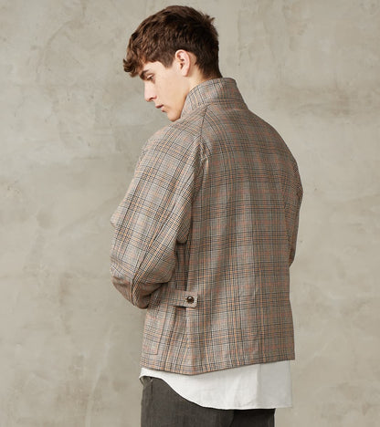 Harrington Jacket - Smoky Plaid Cotton Twill Cloth - Glenplaid