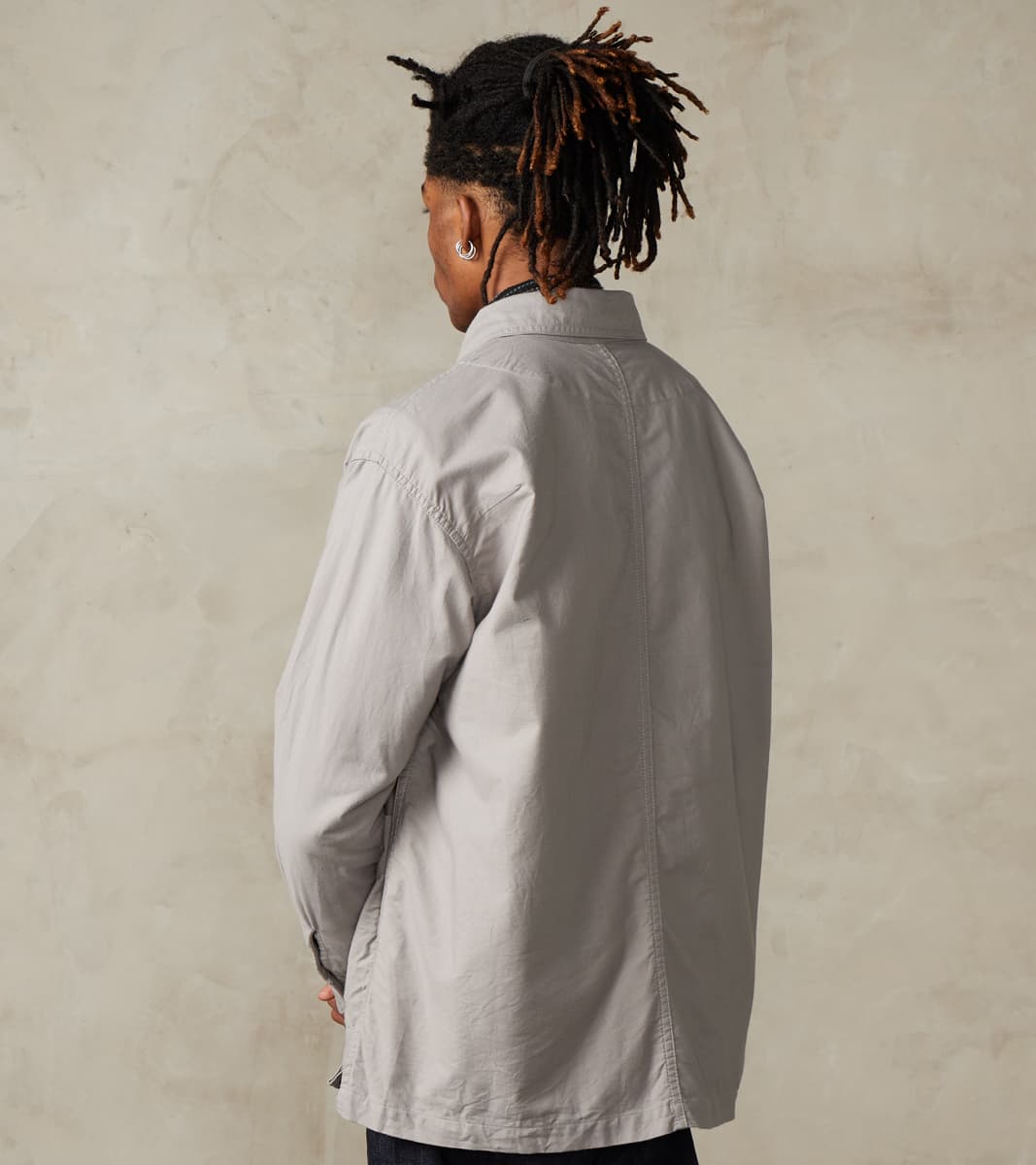 Military Shirt Jacket - Smokey Oxford Broadcloth - Gray