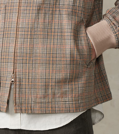 Harrington Jacket - Smoky Plaid Cotton Twill Cloth - Glenplaid