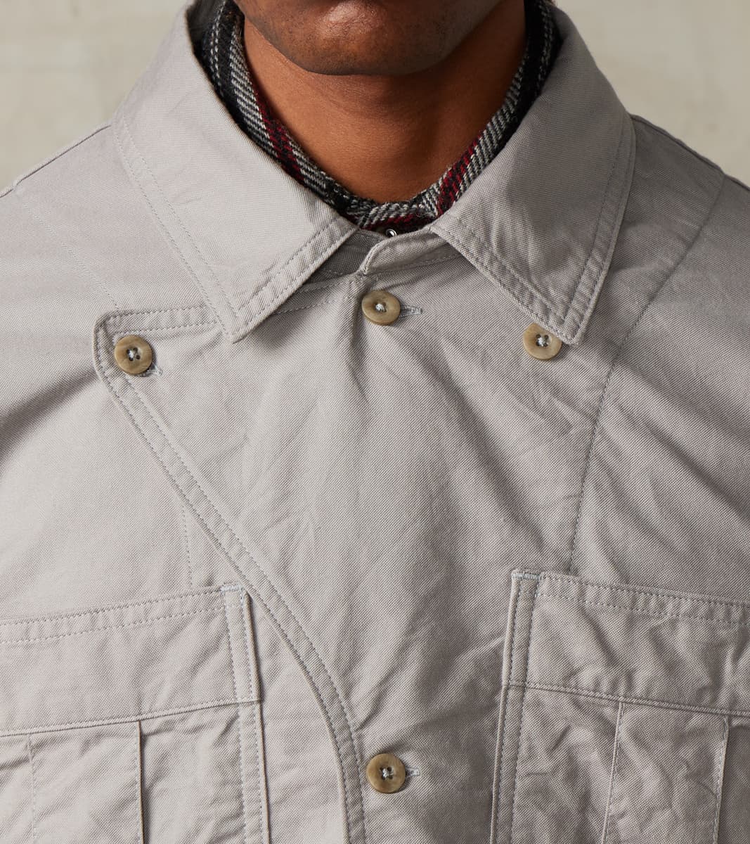 Military Shirt Jacket - Smokey Oxford Broadcloth - Gray