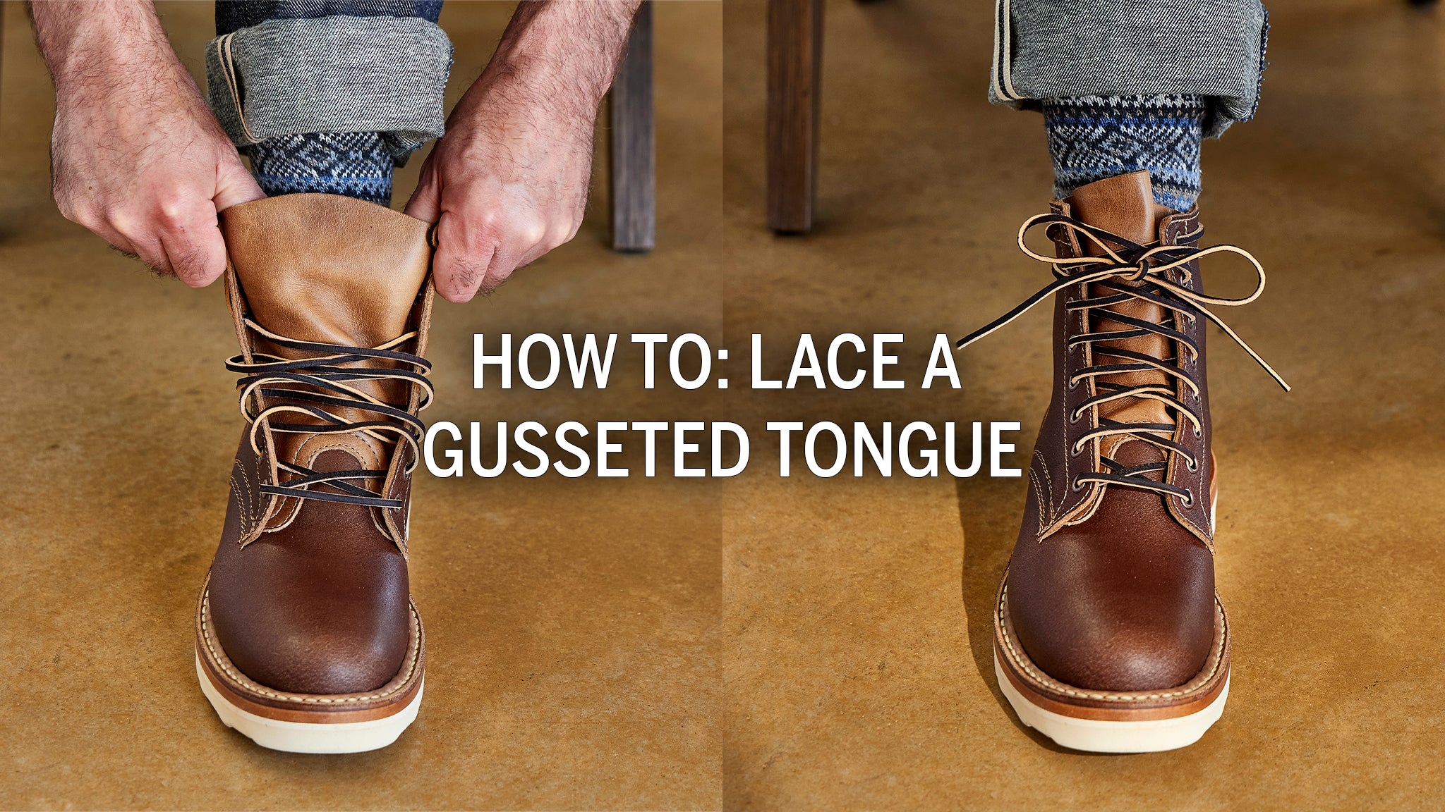 Load video: How To: Lace A Gusseted Tongue