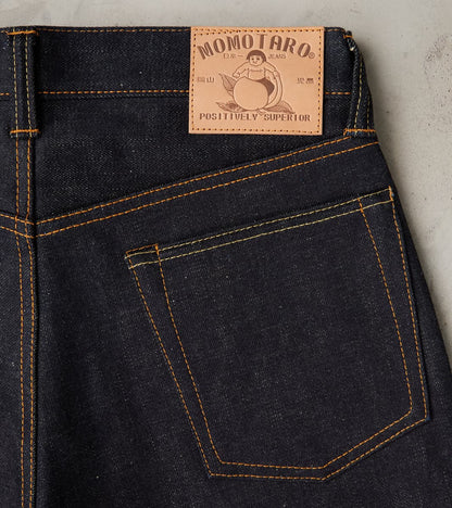 Division Road Momotaro Jeans - 0405-BE - High Tapered - 18oz Indigo x Beige