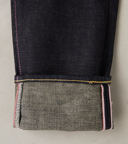 Division Road Momotaro Jeans - 0405-BE - High Tapered - 18oz Indigo x Beige